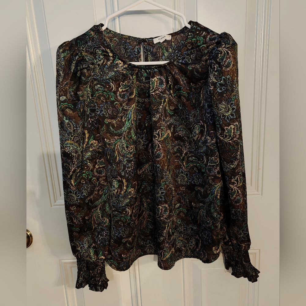 Pleione Paisley Print Blouse Size Small Women's EUC